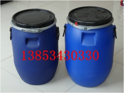 60升兰色化工桶，60L卡子桶，60升包箍塑料桶新利塑业生产.